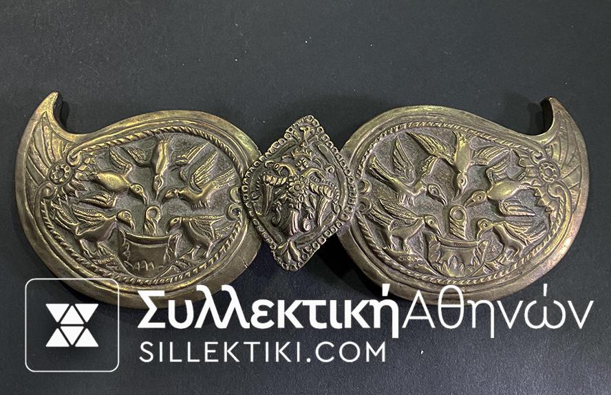 Ορειχάλκινη Πόρπη με ωραίο θέμα και δικέφαλο αετό στο κέντρο